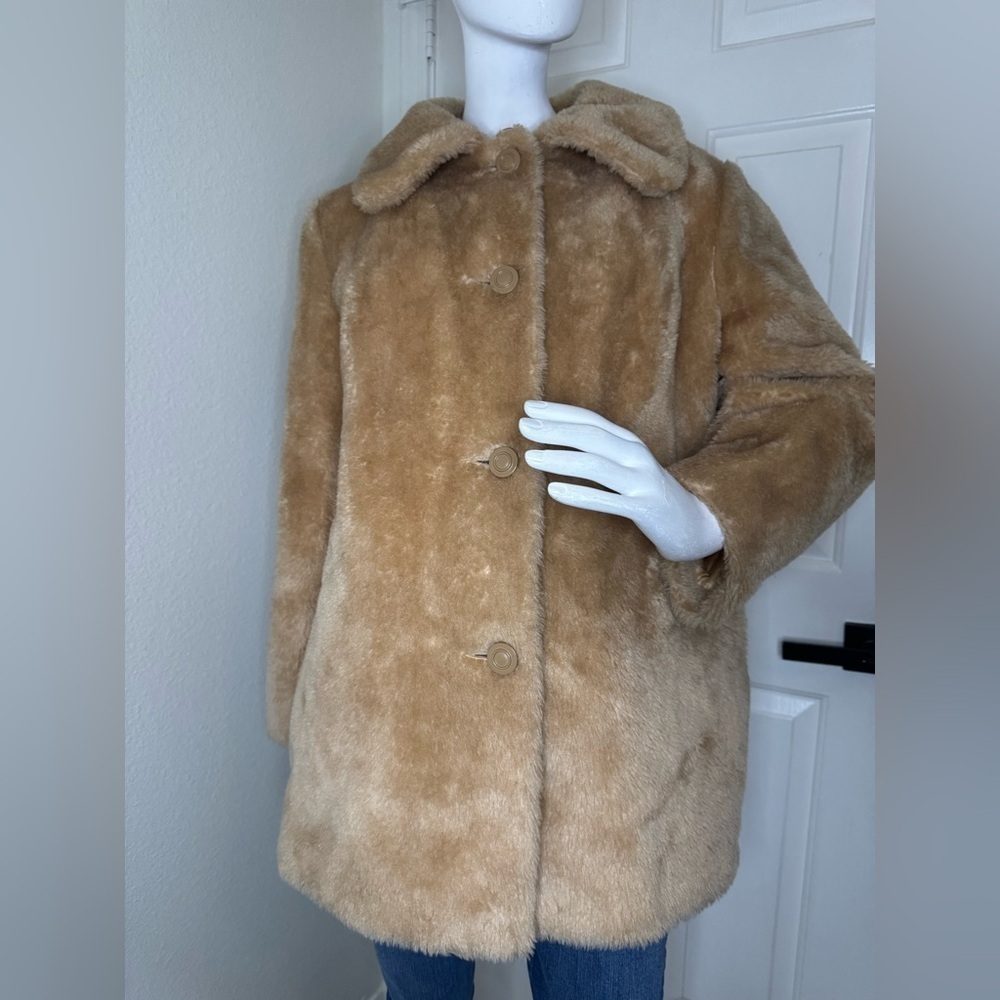 Vintage 70's SEARS Womens Faux Fur Coat Jacket